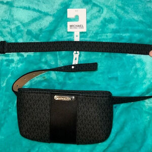 NWT Michael Kors black belt bag size L/XL NWT